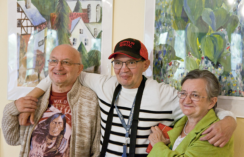 Piotr Copik mit seiner Familie